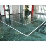 Green marble flooring